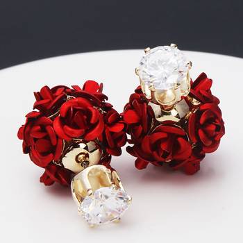Red diamond combo-earrings 4