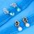 Blue pearl combo-earrings