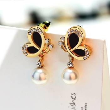Blue pearl combo-earrings 5