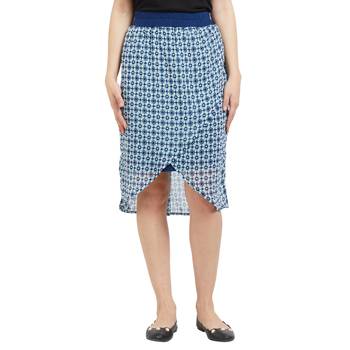 Navy Printed Short Skirt 1