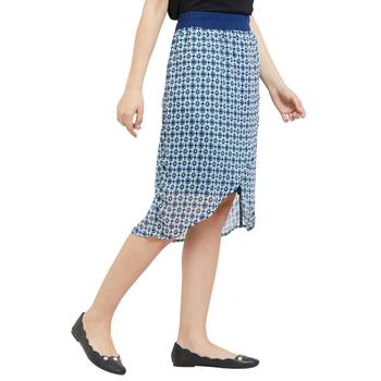 Navy Printed Short Skirt 2