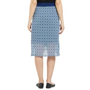 Navy Printed Short Skirt 3