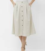 Beige Stripes Skirt