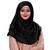 Pom Pom Black Color Viscose Cotton Arabian Scarf Hijab For Women