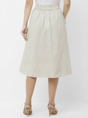 Beige Stripes Skirt 2