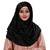 Pom Pom Black Color Viscose Cotton Arabian Scarf Hijab For Women