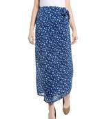 Blue Printed Long Skirt