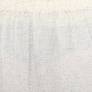Cream Solid Long Skirt With Slit 5