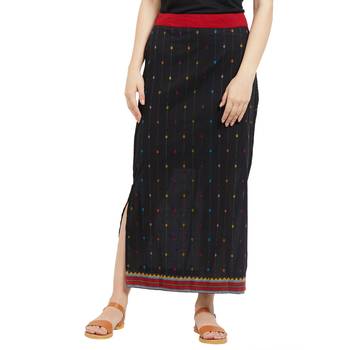 Black Printed Ankle Length Skirt 1