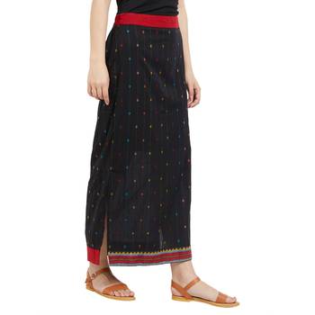 Black Printed Ankle Length Skirt 2