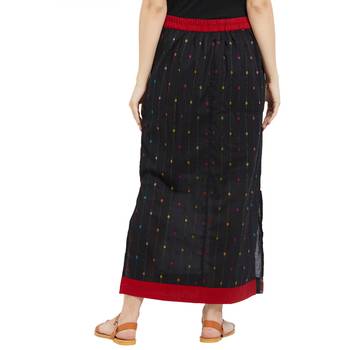 Black Printed Ankle Length Skirt 3