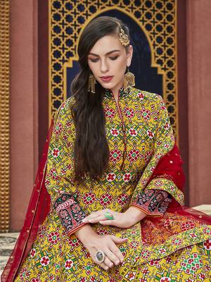 Designer Partywear Yellow Heavy Pure Killer Silk Salwar Suit 2
