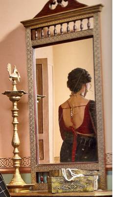 Black Plain Silk Saree With Blouse 2