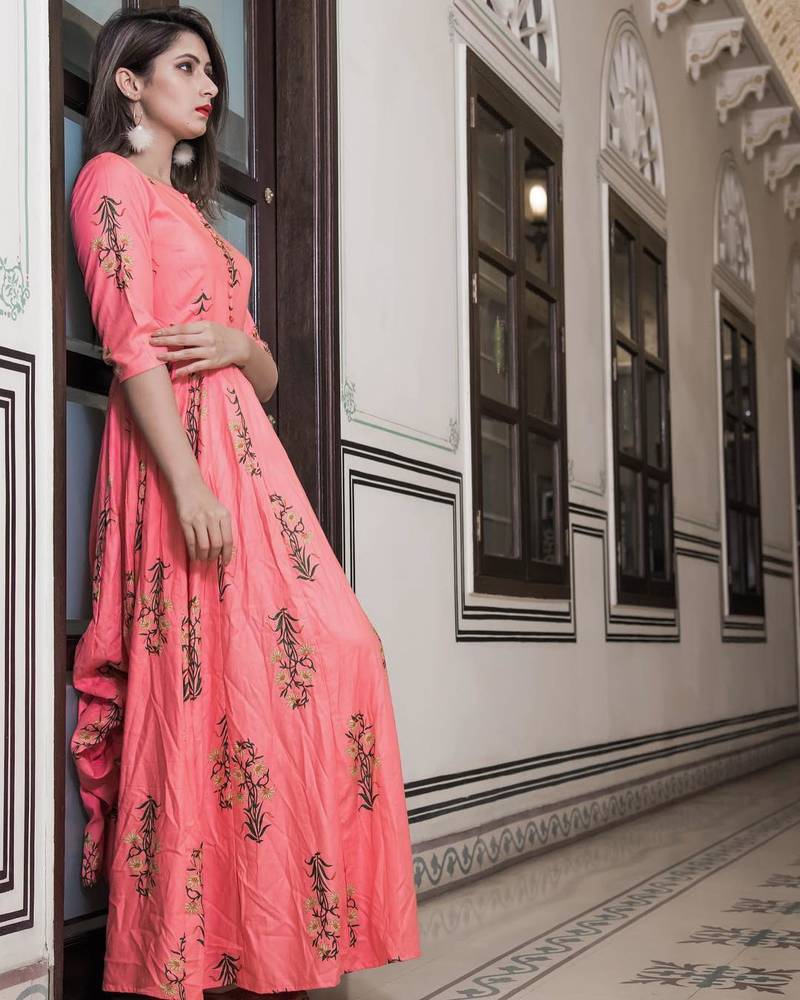 All Season Designer Pink Pure Maslin Gown