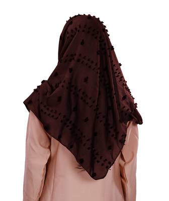 Maroon Color Festive Wear Viscose Cotton Arabian Scarf Hijab For Women 5