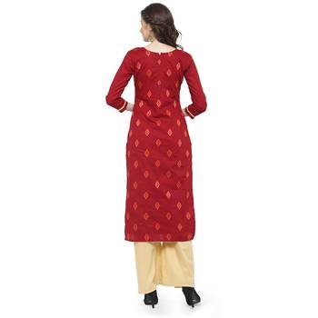WINE EMBROIDERED Unstitched Dress Material 2