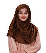 Mustard Color Pom Pom Viscose Cotton Arabian Scarf Hijab