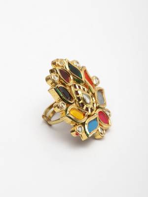 Navrattan Flower Ring 4