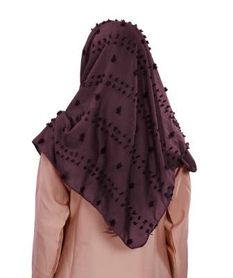 Pom Pom Viscose Cotton Arabian Scarf Hijab For Women 5