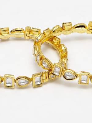 Gold Plated kundan bangle 1