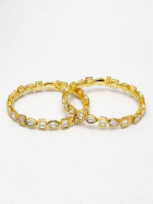 Gold Plated kundan bangle 3