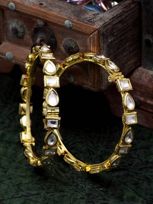 Gold Plated kundan bangle 5