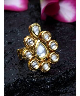 Pan Leaf Kundan Ring 1