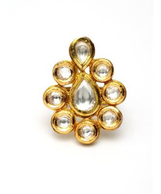 Pan Leaf Kundan Ring 2