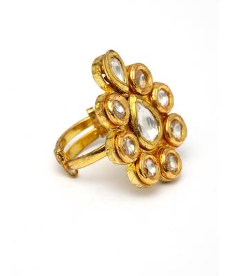 Pan Leaf Kundan Ring 3