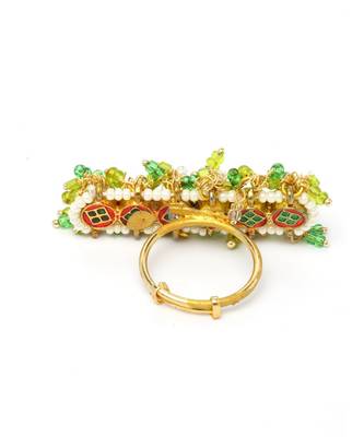 Minty Geen chand double ring 3