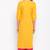 women's embroidered/solid straight rayon yellow kurti with palazzo set