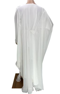 white georgette moroccan islamic dubai kaftan farasha zari and stone work dress 3