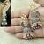 Lalso Beautiful Kundan MultiColour Meenakari Matt Finish Peacock Jhumka Earrings - LMNJ01_BL