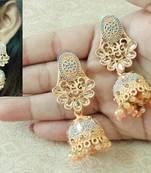 Lalso Beautiful Kundan MultiColour Meenakari Matt Finish Jhumka Earrings - LMNJ07_PH