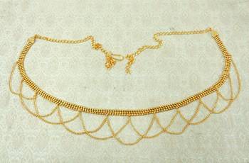 Lalso Designer Brass Chain Golden Kamarband Waist Belt Jewelry - LBCKB01_LCT 1