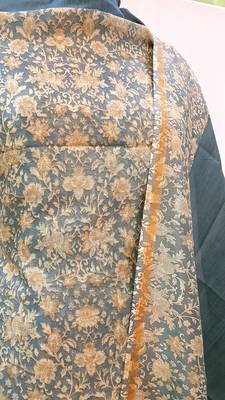 Pale Blue Chanderi Silk Unstitched Suit Fabric 3