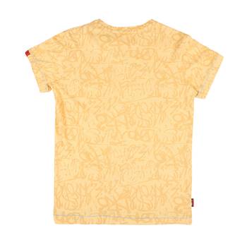 Yellow Printed Cotton Boys Tshirts 2