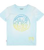 Blue Printed Cotton Boys Tshirts