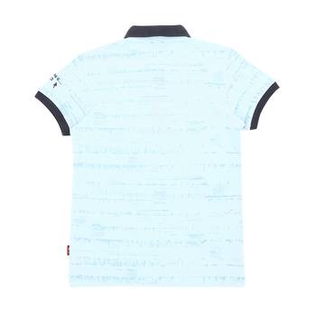 Blue Printed Cotton Boys Tshirts 2