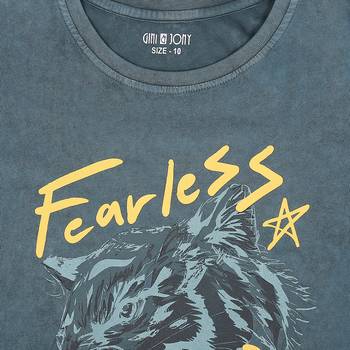 Blue Printed Cotton Boys Tshirts 3