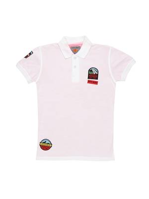 Red Printed Cotton Boys Tshirts 1
