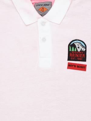 Red Printed Cotton Boys Tshirts 3