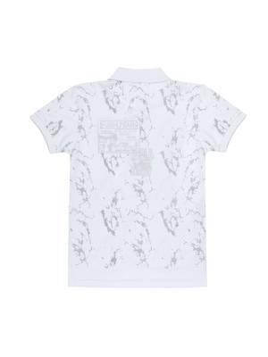 White Printed Cotton Boys Tshirts 2