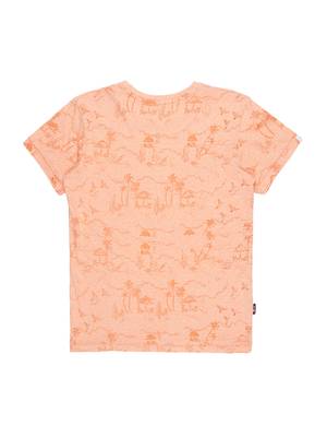 Pink Printed Cotton Boys Tshirts 2