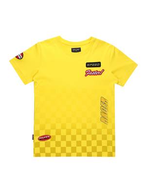 Yellow Printed Cotton Boys Tshirts 1