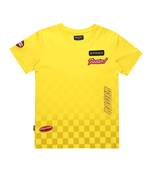 Yellow Printed Cotton Boys Tshirts