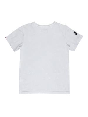 Grey Printed Cotton Boys Tshirts 2
