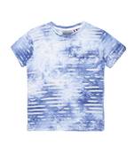 Blue Printed Cotton Boys Tshirts