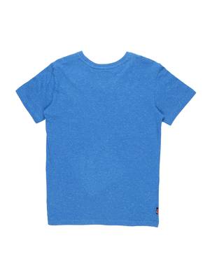 Blue Printed Cotton Boys Tshirts 2