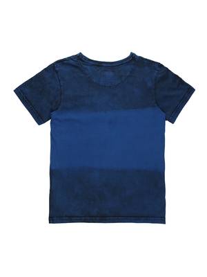 Blue Printed Cotton Boys Tshirts 2